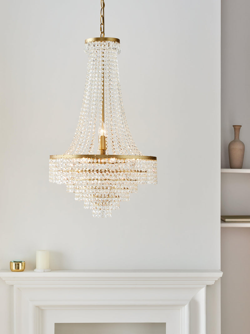 John Lewis Heera extra large chandelier gold (British brand)