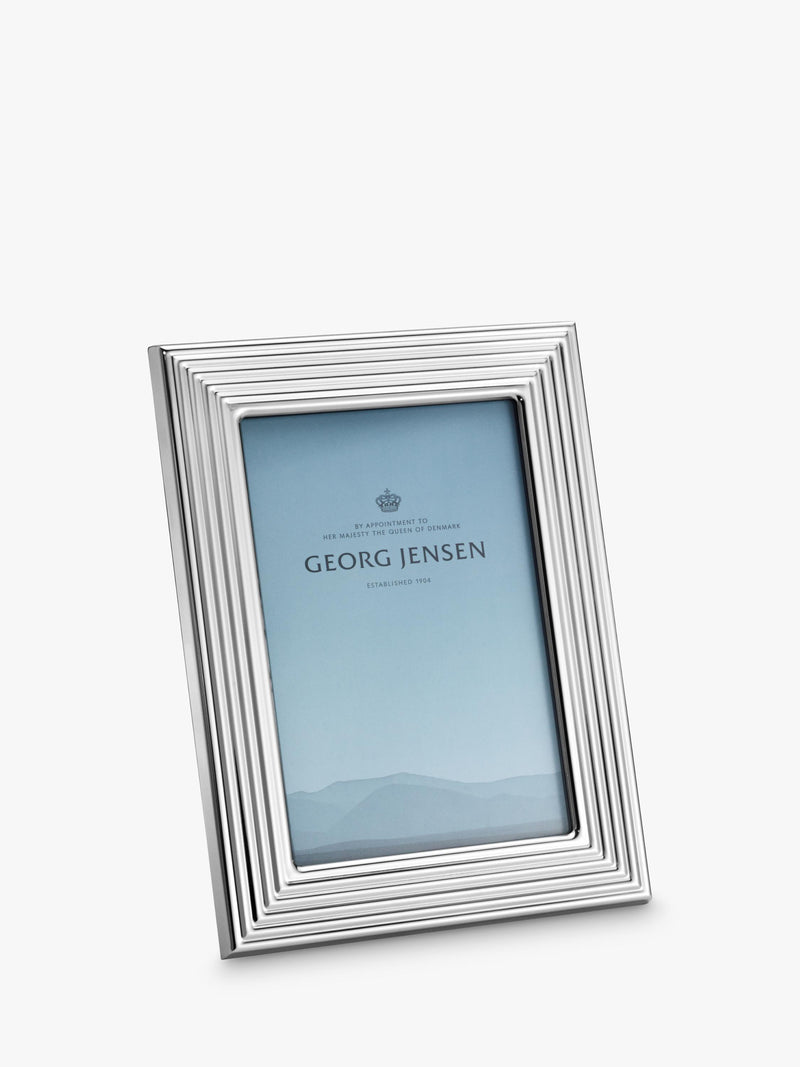 Georg Jensen Bernadotte stainless steel photo frame 4 x 6 (10 x 15cm), UK version
