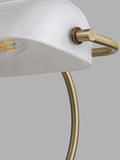 John Lewis bankers table lamp white brass, UK version