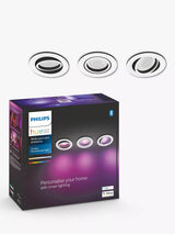 John Lewis Philips Hue Centura Smart LED Recessed Ceiling Spotlight, Pack of 3, White- Buy online at McGrocer