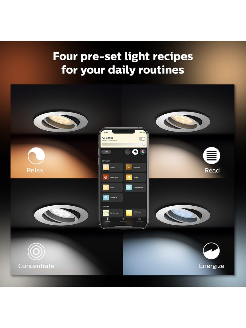 Philips Hue White Ambiance Milliskin Extension smart recessed spotlight (British brand)