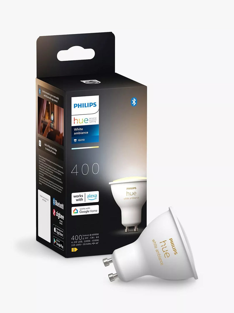 Philips Hue White Ambiance GU10 smart LED bulb 4.2W (British brand)