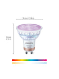 Philips smart LED GU10 bulb pack of 2 (British brand)