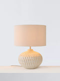 John Lewis textured ceramic table lamp white wash (British brand)
