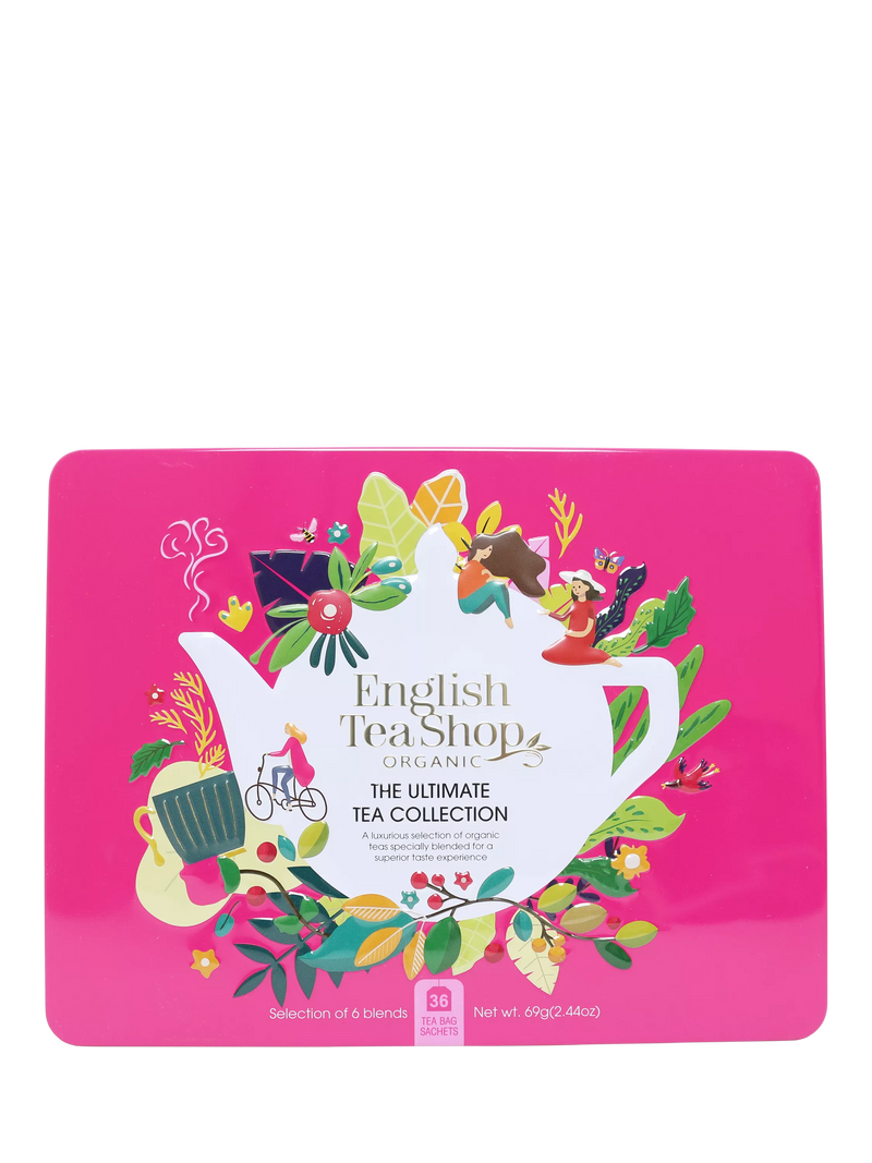 English Tea Shop tea collection gift tin with 36 sachets, assorted blends - British product
