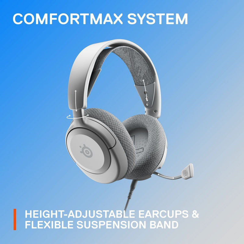 SteelSeries Arctis Nova 1P white gaming headset (British brand)