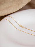 IBB 18ct yellow gold Venetian box chain necklace 46cm (British brand)