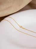 IBB 18ct yellow gold Venetian box chain necklace 46cm (British brand)