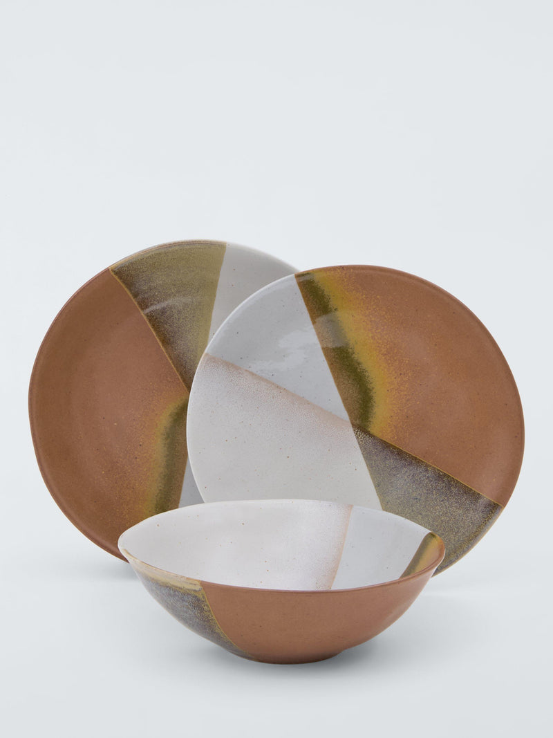 John Lewis Dipped Reactive Glaze Stoneware Cereal Bowl Multi 18.5cm, UK version