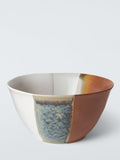 Dipped Reactive Glaze Stoneware Serve Bowl 23Cm Multi
