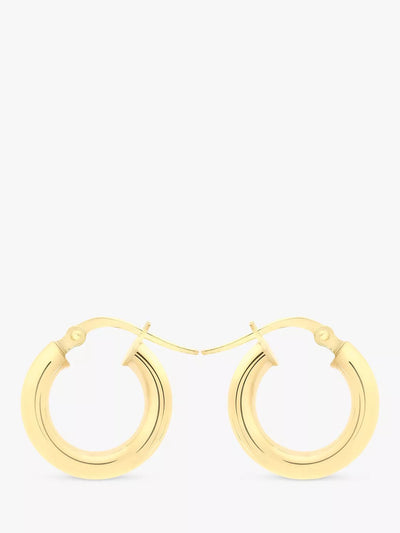 John Lewis IBB 18ct Yellow Gold Polished Creole Earrings- Buy online at McGrocer
