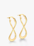 IBB 18ct yellow gold Figure 8 creole earrings - British product
