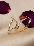 IBB 18ct yellow gold Figure 8 creole earrings - British product