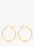 IBB 18ct yellow gold hoop creole earrings - British product