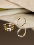 IBB 18ct yellow gold hoop creole earrings - British product