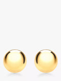 IBB gold stud earrings 18ct 4mm polished ball - British product