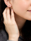IBB gold stud earrings 18ct 4mm polished ball - British product