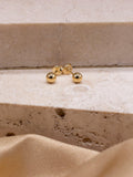 IBB gold stud earrings 18ct 4mm polished ball - British product