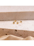 IBB gold stud earrings 18ct 4mm polished ball - British product