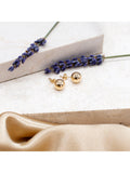 IBB 18ct yellow gold polished ball stud earrings (British brand)