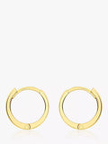 IBB 18ct yellow gold huggie hoop earrings - British product