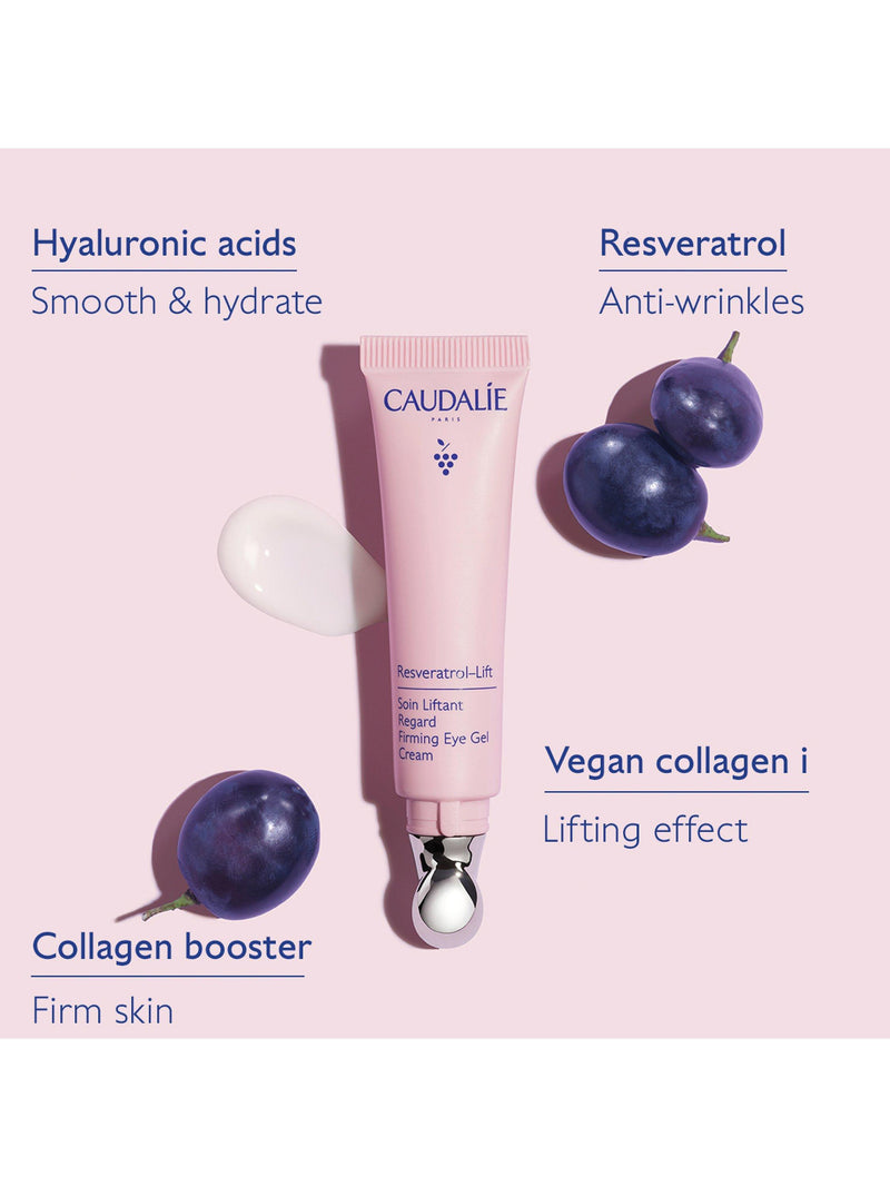 Caudalie Resveratrol-Lift depuffing eye cream 15ml, imported from the UK