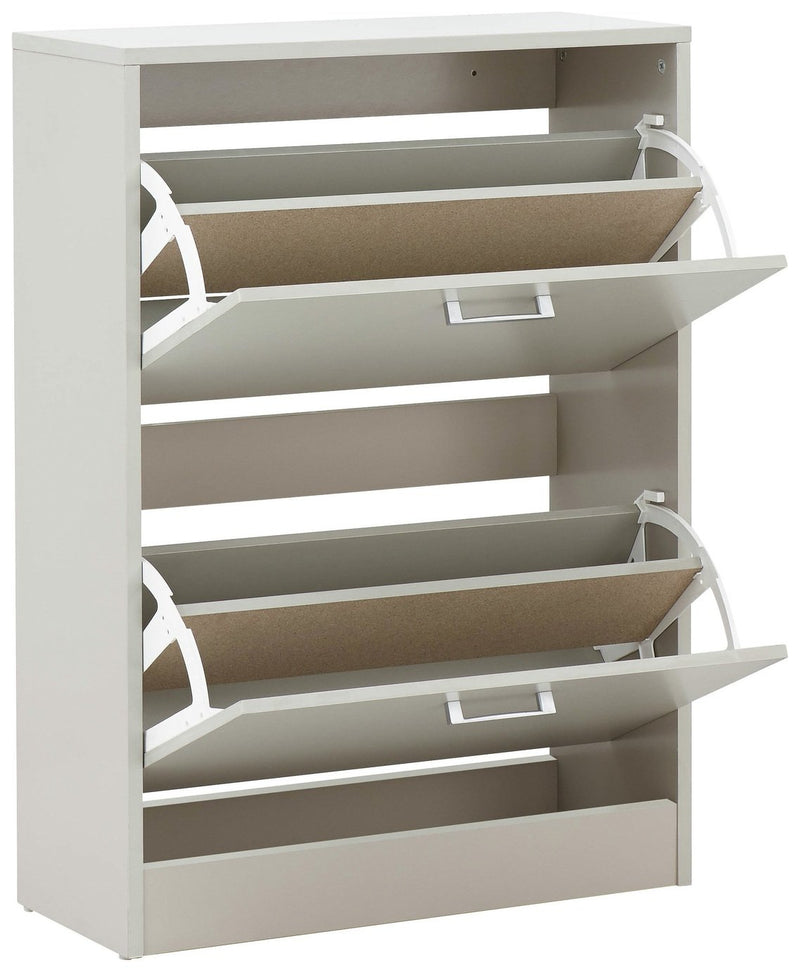 GFW Stirling grey shoe storage cabinet 83x60x25cm, UK version