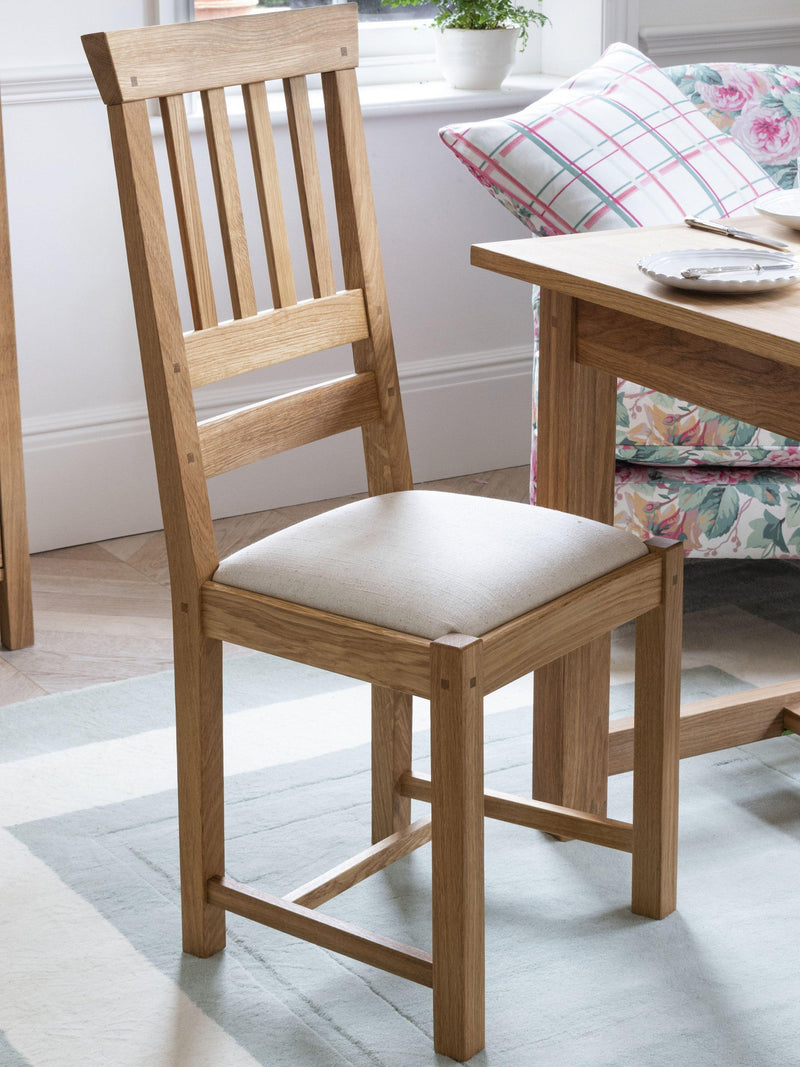 Laura Ashley Milton dining chair oak set of 2 - British product