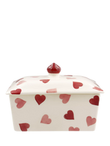 John Lewis Emma Bridgewater Pink Hearts Earthenware Butter Dish- Buy online at McGrocer