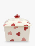 Emma Bridgewater pink hearts butter dish, imported from the UK