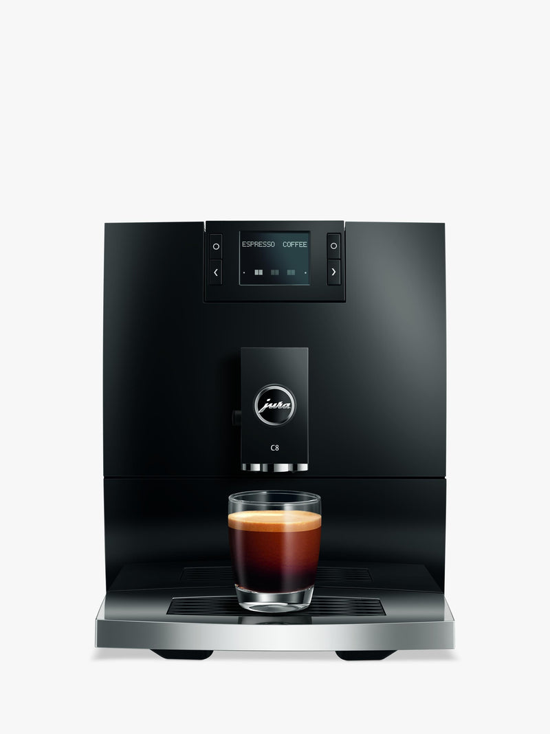 JURA C8 coffee machine in black, UK version