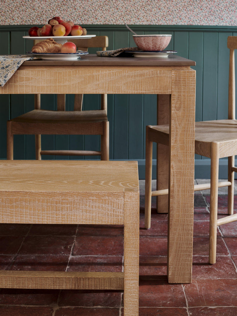 Laura Ashley Braystone dining bench washed oak (British brand)