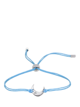 John Lewis DPT Antwerp Crescent Moon Cord Charm Bracelet, Silver/Blue- Buy online at McGrocer