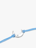 DPT Antwerp crescent moon cord bracelet silver blue (British brand)