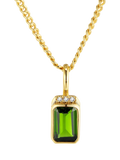 DPT Antwerp pendant necklace with green Diopside gemstone, imported from the UK
