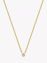 John Lewis DPT Antwerp First Diamond Circle Pendant Necklace Gold 45cm- Buy online at McGrocer