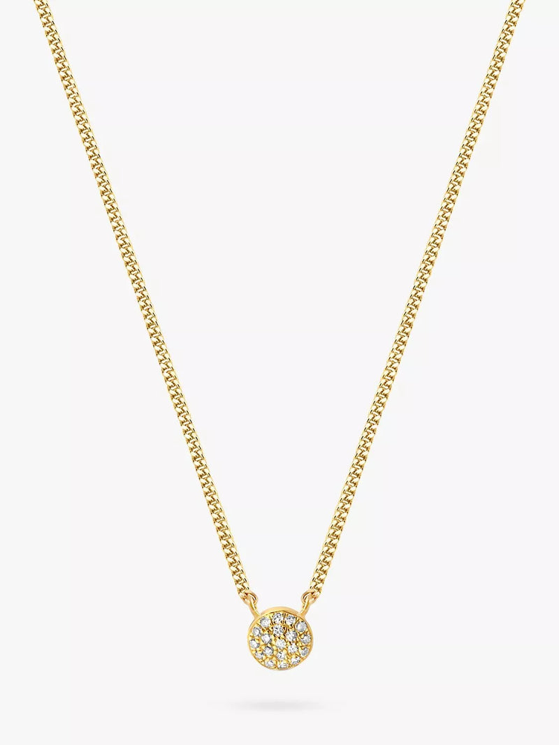 DPT Antwerp diamond pendant necklace Galaxy circle 0.07ct, imported from the UK