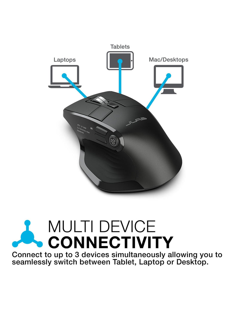 JLab Wireless Bluetooth Mouse Black - British product