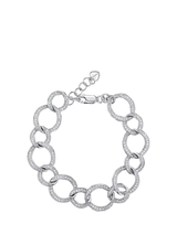 John Lewis Jools by Jenny Brown Cubic Zirconia Circle Link Bracelet, Silver- Buy online at McGrocer