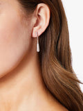 Jools by Jenny Brown cubic zirconia baton drop earrings silver (British brand)