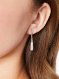 Jools by Jenny Brown cubic zirconia baton drop earrings silver (British brand)