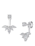 Jools by Jenny Brown sterling silver lotus earrings cubic zirconia, UK version