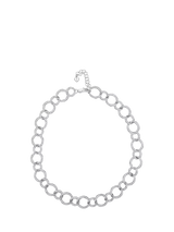 John Lewis Jools by Jenny Brown Sterling Silver Cubic Zirconia Full Link Necklace 39cm- Buy online at McGrocer