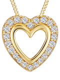 Jools by Jenny Brown Cubic Zirconia Chunky Pave Heart Pendant Necklace