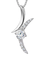 John Lewis Jools by Jenny Brown Cubic Zirconia Brackets Pendant Necklace Silver- Buy online at McGrocer