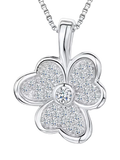 Jools by Jenny Brown cubic zirconia flower pendant necklace, UK version