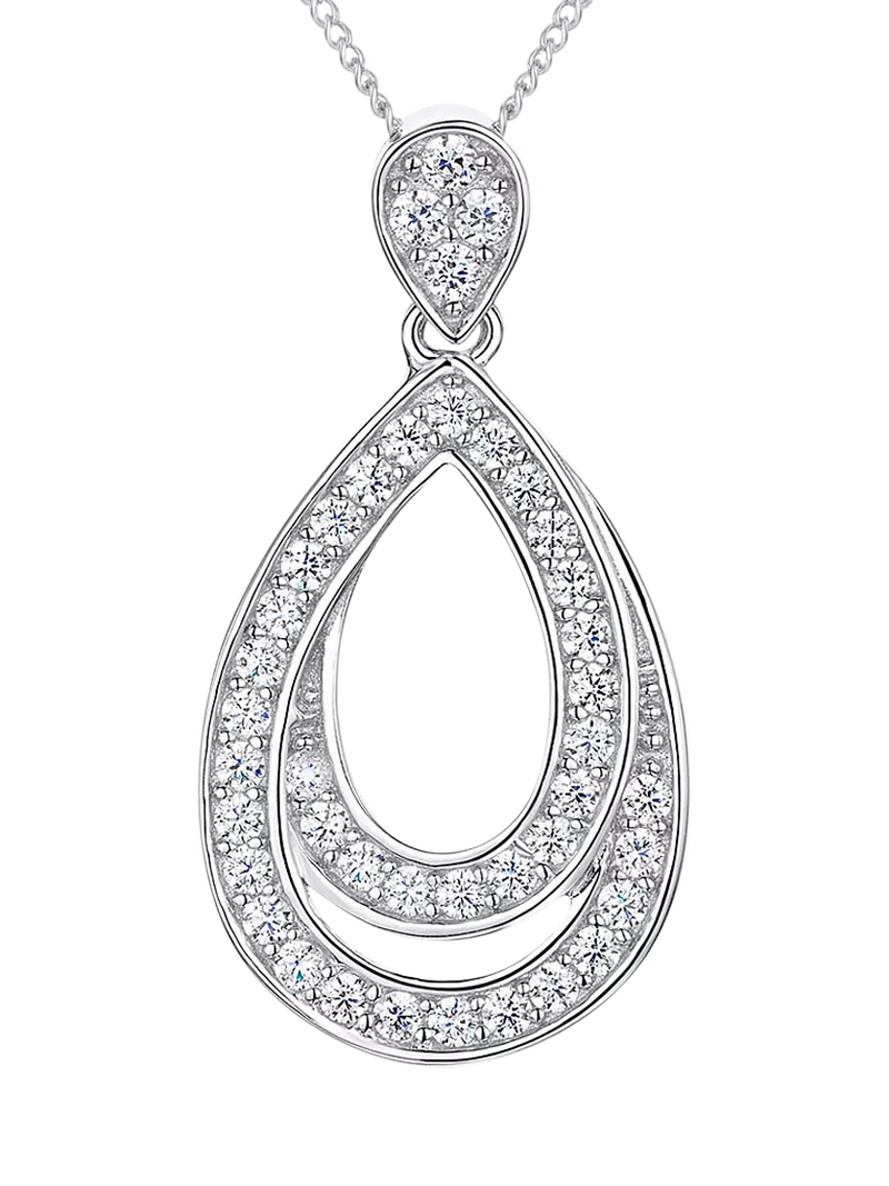 Jools by Jenny Brown cubic zirconia pendant necklace 29mm (British brand)