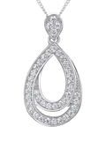 Jools by Jenny Brown cubic zirconia pendant necklace 29mm (British brand)