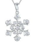 Jools Jenny Brown snowflake pendant cubic zirconia silver, imported from the UK