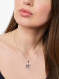 Jools Jenny Brown snowflake pendant cubic zirconia silver, imported from the UK